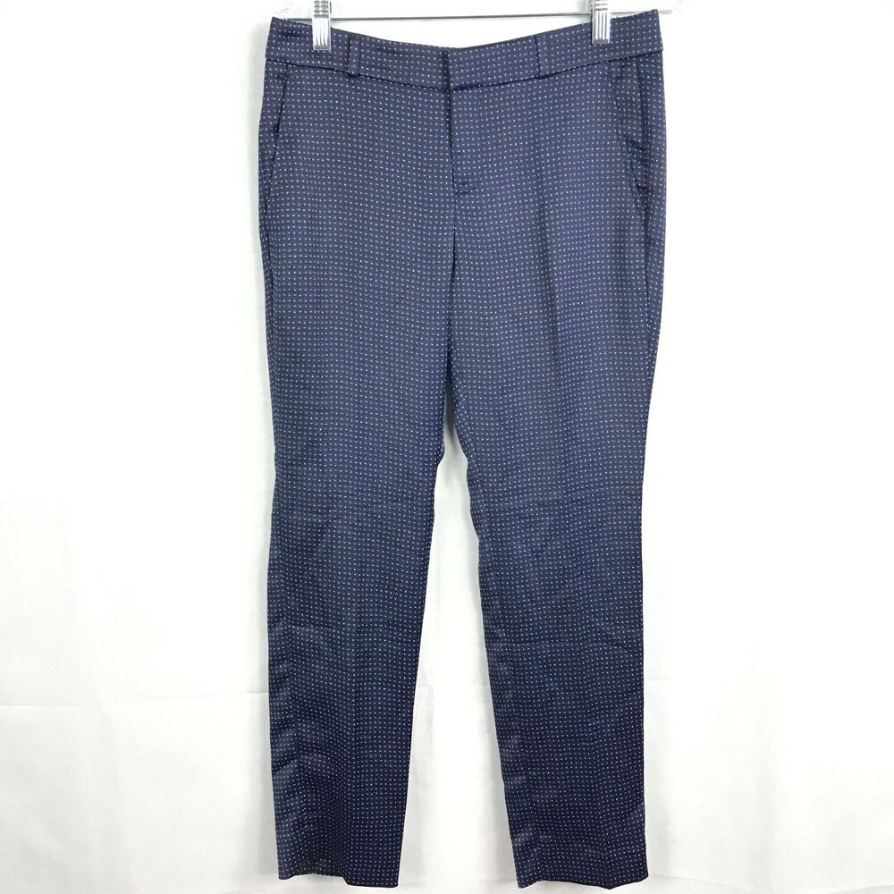 Banana Republic Pants Womens Sz 2S Short Ryan Navy Paisley Print Pockets